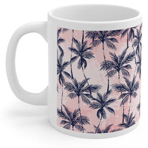 pink palm tree mugs