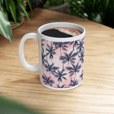 Grunge Palm Glossy Mug