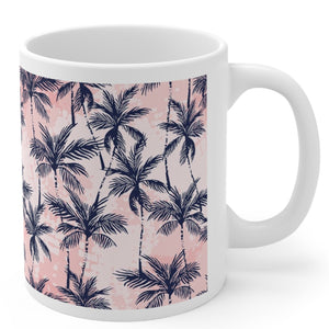 Grunge Palm Glossy Mug