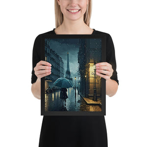 Alone At Night Framed Poster - Black Frame