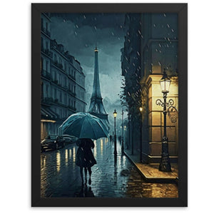 Alone At Night Framed Poster - Black Frame