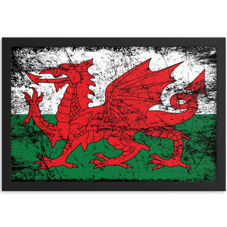 Y Ddraig Coch Framed Poster