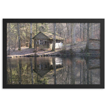 Load image into Gallery viewer, Log Cabin in the woods wall art
