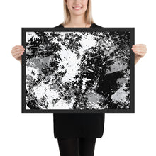 Load image into Gallery viewer, Black &amp; White Abstract Art Framed Poster
