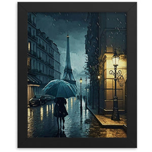 Alone At Night Framed Poster - Black Frame