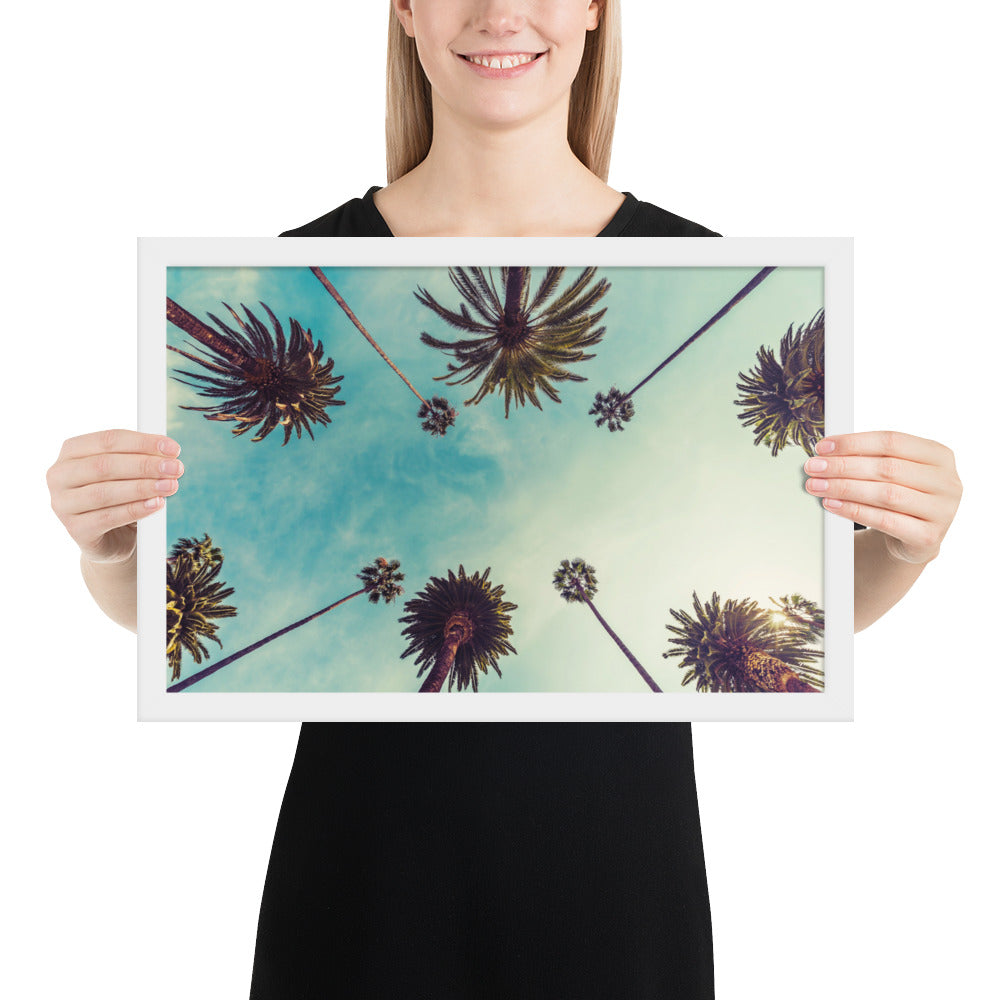 Los Angeles Palm Trees Framed Poster