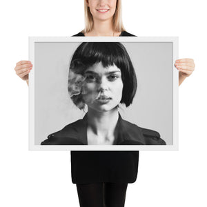Black And White Photography Art Framed Poster - White Frame