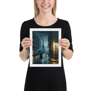 Alone At Night Framed Poster - White Frame