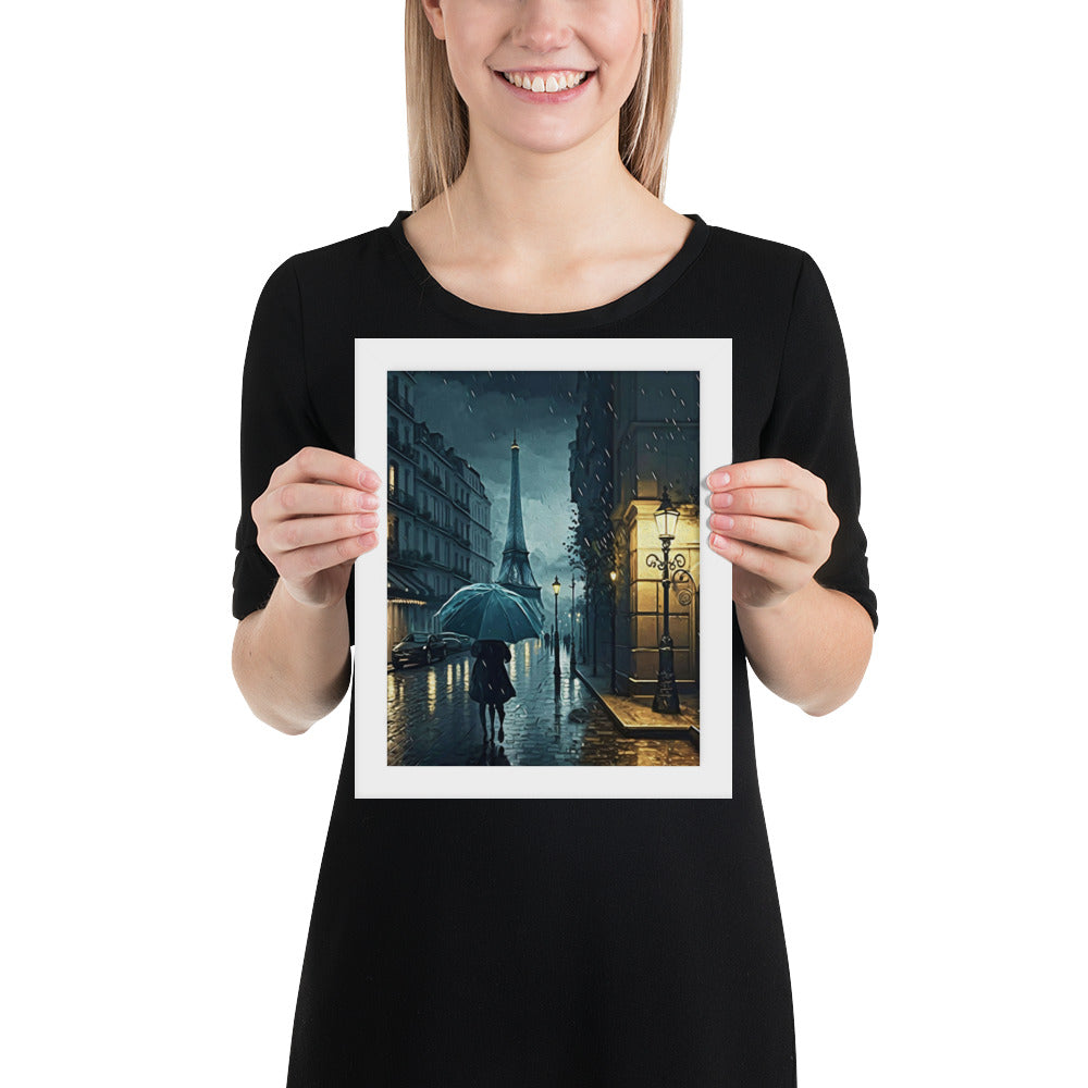 Alone At Night Framed Poster - White Frame