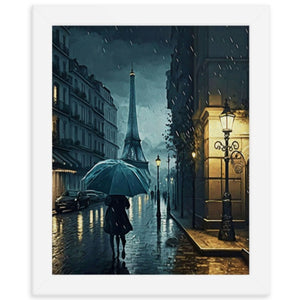 Alone At Night Framed Poster - White Frame