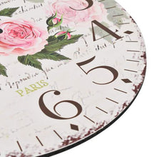Load image into Gallery viewer, Vintage Rose Wall Clock
