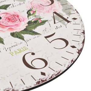 Vintage Rose Wall Clock