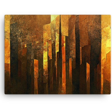 Shattered Gold Canvas