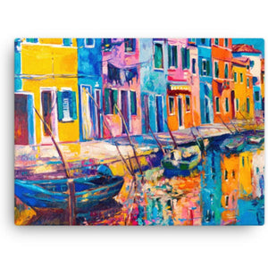 Waterside Oil Painting Thin Canvas