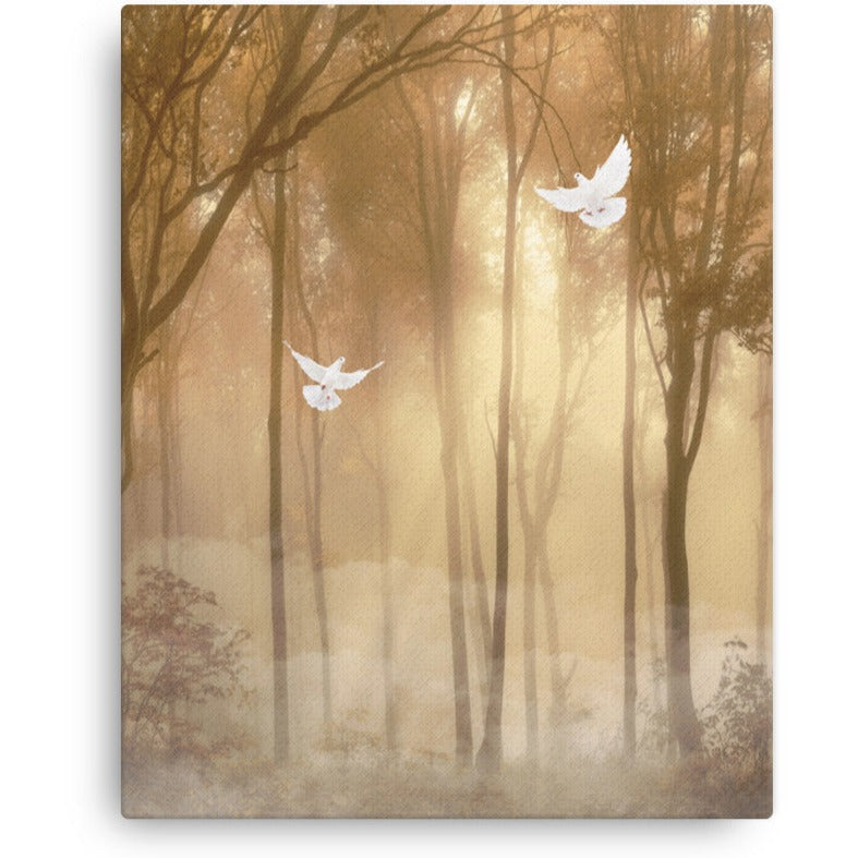 white doves photography wall art