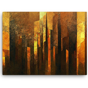 Shattered Gold Canvas
