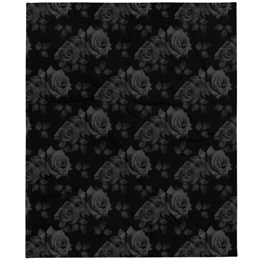 gothic Rose black blanket