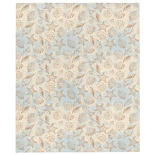 Load image into Gallery viewer, Sandy Sea Shells Cream Throw Over Blanket
