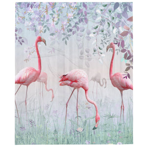 Flamingos In Paradise Throw Over Blanket