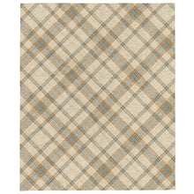 Load image into Gallery viewer, checker gingham beige throw over blanket
