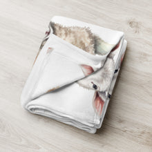 Load image into Gallery viewer, Cwtch Lamb  White Childrens Throw Over Blanket
