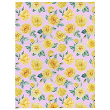 Load image into Gallery viewer, yellow and pink floral blanket
