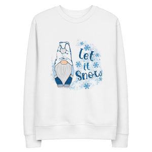 Mens Let it Snow Eco Christmas Jumper White