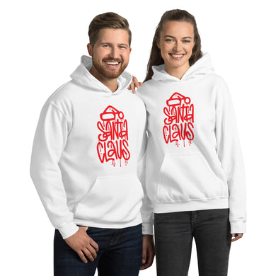 Santa Clause Graffiti Unisex Hoodie - MORE COLOURS  AVAILABLE