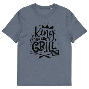 King Of The Grill Mens Organic Cotton Blue T-Shirt 