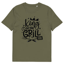 Load image into Gallery viewer, King Of The Grill Mens Organic Cotton  Khaki T-Shirt 
