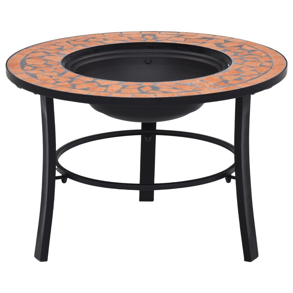 vidaXl Mosaic Fire Pit Terracotta 68cm Ceramic