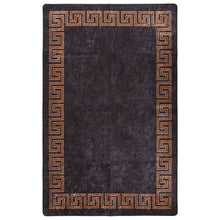 Load image into Gallery viewer, Black And Gold Rectangle Rug
