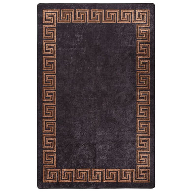 Black And Gold Rectangle Rug