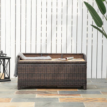 Load image into Gallery viewer, Rattan Outdoor Storage Bench
