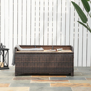 Rattan Outdoor Storage Bench