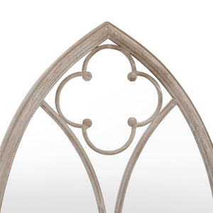 VidaXL Garden Mirror Iron for Outdoor Use - Cream Frame