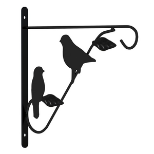 VidaXL Hanging Basket Brackets 4 pcs Black Steel