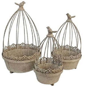 Bird cage plant pots