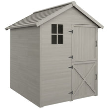 Load image into Gallery viewer, Outsunny 6 x 6.5FT Wooden Shed, Outdoor Storage Shed with Floor and Window
