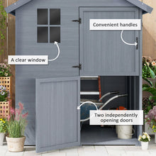 Load image into Gallery viewer, 6 x 6.5 FT Wooden Shed, Outdoor Storage Shed With Floor And Window
