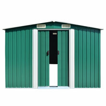 Load image into Gallery viewer, VidaXL Metal Shed Green - MULTIPLE SIZES AVAILABLE
