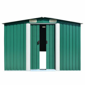 VidaXL Metal Shed Green - MULTIPLE SIZES AVAILABLE