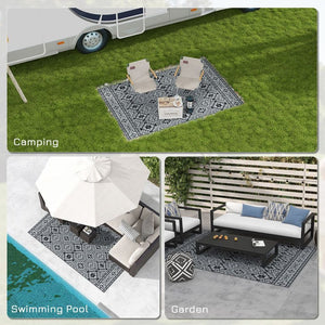 Outsunny Reversible Waterproof Outdoor Rug with Carry Bag