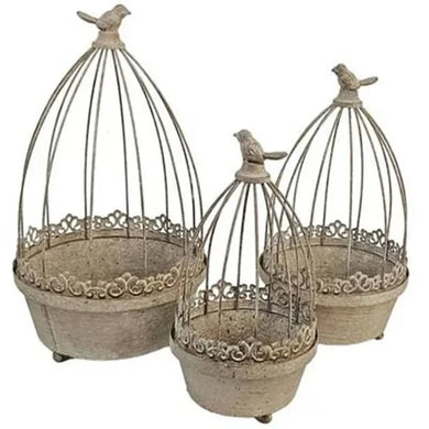 Set Of 3 Vintage Outdoor Planters