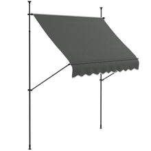 Load image into Gallery viewer, Outsunny 2.5 x 1.2m Freestanding Retractable Awning, Non-Screw Garden Awning
