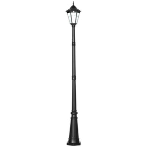 2.4 m Garden Lamp Post Light LED Solar Powered Patio Path Lighting Lamp