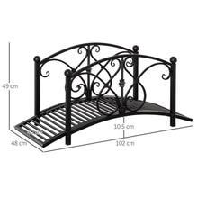 Load image into Gallery viewer, Decorative Garden Bridge Classic Footbridge With Safety Rails
