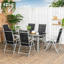 Load image into Gallery viewer, 6 Seater Garden Dining Set - Outdoor Dining Table and 6 Folding Chairs
