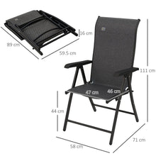 Load image into Gallery viewer, Outsunny Set of 2 Outdoor Rattan Folding Chair Set - Adjustable Backrest
