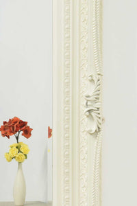 Carved Louis Wall Mirror - Ivory